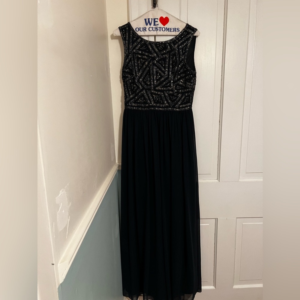Adrianna Pappell Chiffon & Sequin Gown